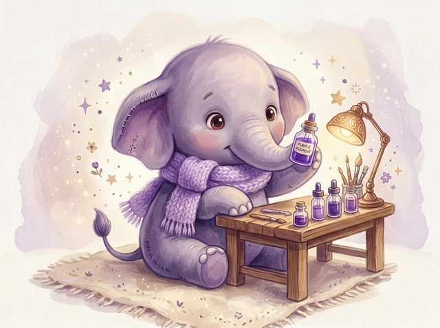Ellie at her workbench