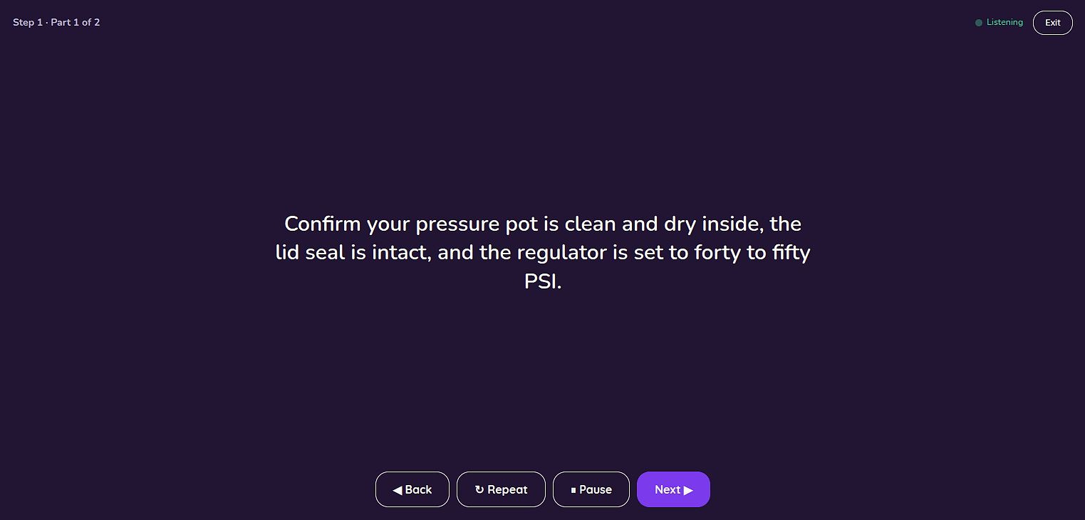 Let Ellie guide you by voice