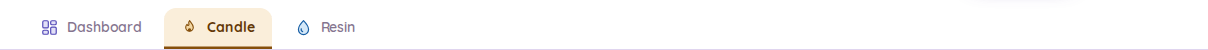 The craft tabs at the top of the studio, with Candle active