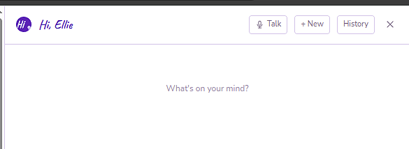 Tap once on the Talk button